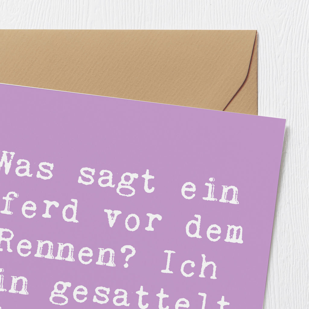 Deluxe Karte Spruch Pferderennen Erfolg Karte, Grußkarte, Klappkarte, Einladungskarte, Glückwunschkarte, Hochzeitskarte, Geburtstagskarte, Hochwertige Grußkarte, Hochwertige Klappkarte, Geschenk, Sport, Sportart, Hobby, Schenken, Danke, Dankeschön, Auszeichnung, Gewinn, Sportler