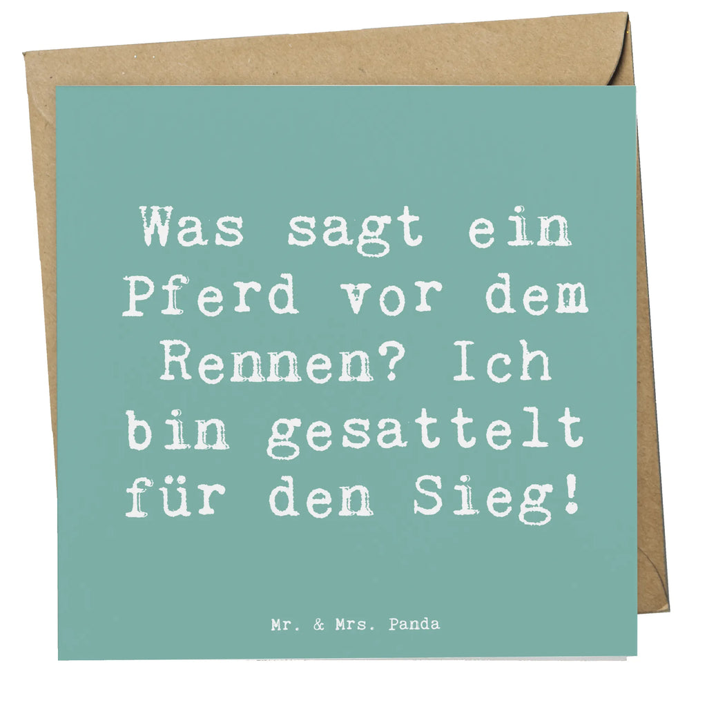 Deluxe Karte Spruch Pferderennen Erfolg Karte, Grußkarte, Klappkarte, Einladungskarte, Glückwunschkarte, Hochzeitskarte, Geburtstagskarte, Hochwertige Grußkarte, Hochwertige Klappkarte, Geschenk, Sport, Sportart, Hobby, Schenken, Danke, Dankeschön, Auszeichnung, Gewinn, Sportler