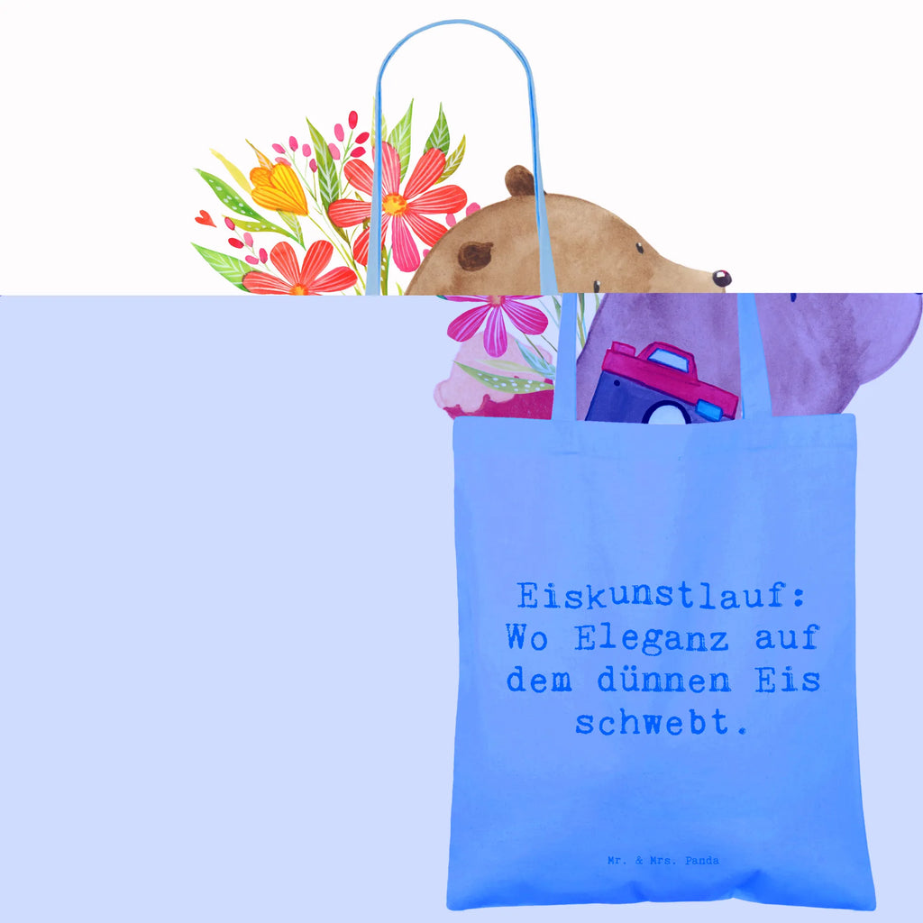 Tragetasche Spruch Eiskunstlauf: Wo Eleganz auf dem dünnen Eis schwebt. Beuteltasche, Beutel, Einkaufstasche, Jutebeutel, Stoffbeutel, Tasche, Shopper, Umhängetasche, Strandtasche, Schultertasche, Stofftasche, Tragetasche, Badetasche, Jutetasche, Einkaufstüte, Laptoptasche, Geschenk, Sport, Sportart, Hobby, Schenken, Danke, Dankeschön, Auszeichnung, Gewinn, Sportler