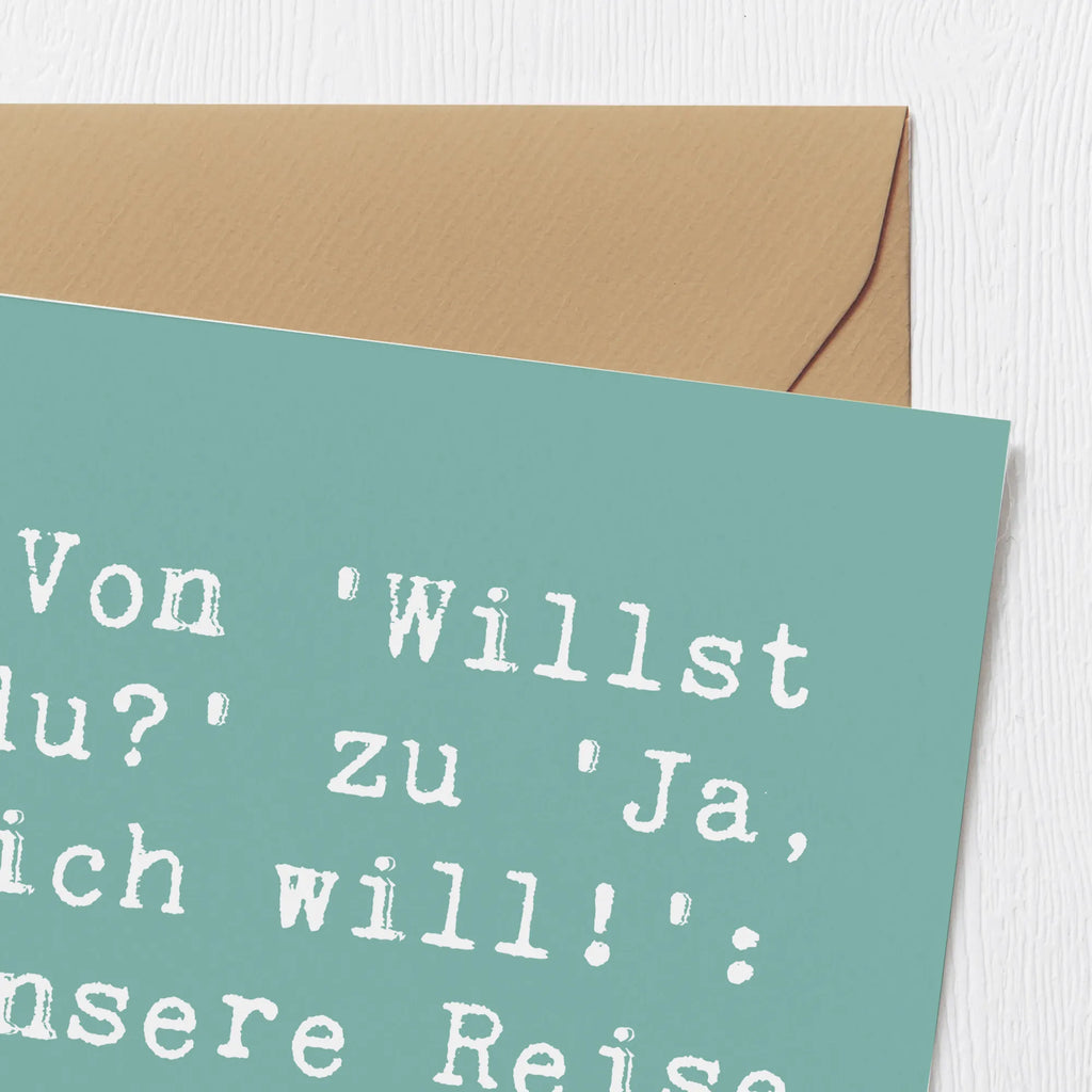 Deluxe Karte Spruch Verlobung Abenteuer Karte, Grußkarte, Klappkarte, Einladungskarte, Glückwunschkarte, Hochzeitskarte, Geburtstagskarte, Hochwertige Grußkarte, Hochwertige Klappkarte, Hochzeit, Hochzeitsgeschenk, Ehe, Hochzeitsfeier, Trauung, Trauungsgeschenk, Verlobungsfeier, Verlobungsgeschenk, Hochzeitsgeschenkideen, Hochzeitsgeschenke für Brautpaar