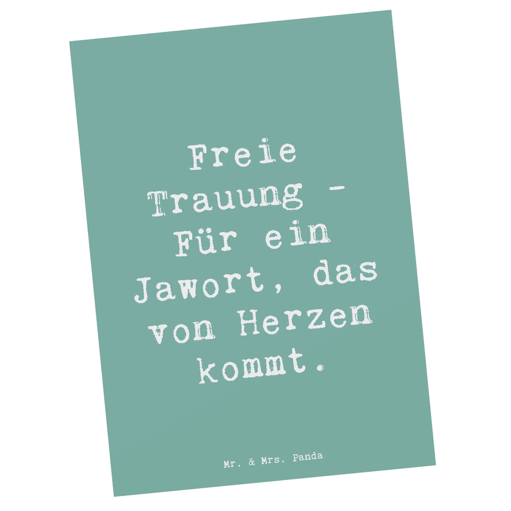 Postkarte Freie Trauung - Für ein Jawort, das von Herzen kommt. Postkarte, Karte, Geschenkkarte, Grußkarte, Einladung, Ansichtskarte, Geburtstagskarte, Einladungskarte, Dankeskarte, Ansichtskarten, Einladung Geburtstag, Einladungskarten Geburtstag, Hochzeit, Hochzeitsgeschenk, Ehe, Hochzeitsfeier, Trauung, Trauungsgeschenk, Hochzeitskarte, Verlobungsfeier, Verlobungsgeschenk, Hochzeitsgeschenkideen, Hochzeitsgeschenke für Brautpaar