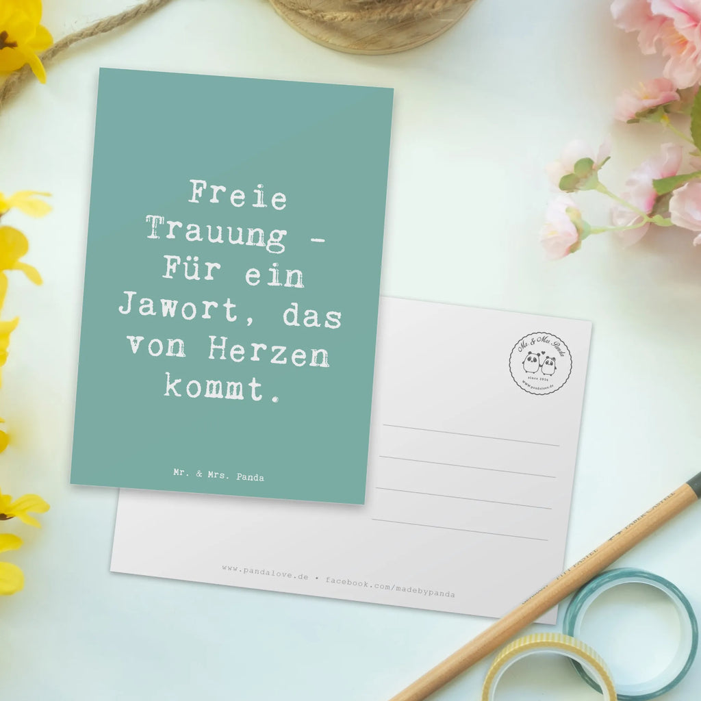 Postkarte Freie Trauung - Für ein Jawort, das von Herzen kommt. Postkarte, Karte, Geschenkkarte, Grußkarte, Einladung, Ansichtskarte, Geburtstagskarte, Einladungskarte, Dankeskarte, Ansichtskarten, Einladung Geburtstag, Einladungskarten Geburtstag, Hochzeit, Hochzeitsgeschenk, Ehe, Hochzeitsfeier, Trauung, Trauungsgeschenk, Hochzeitskarte, Verlobungsfeier, Verlobungsgeschenk, Hochzeitsgeschenkideen, Hochzeitsgeschenke für Brautpaar