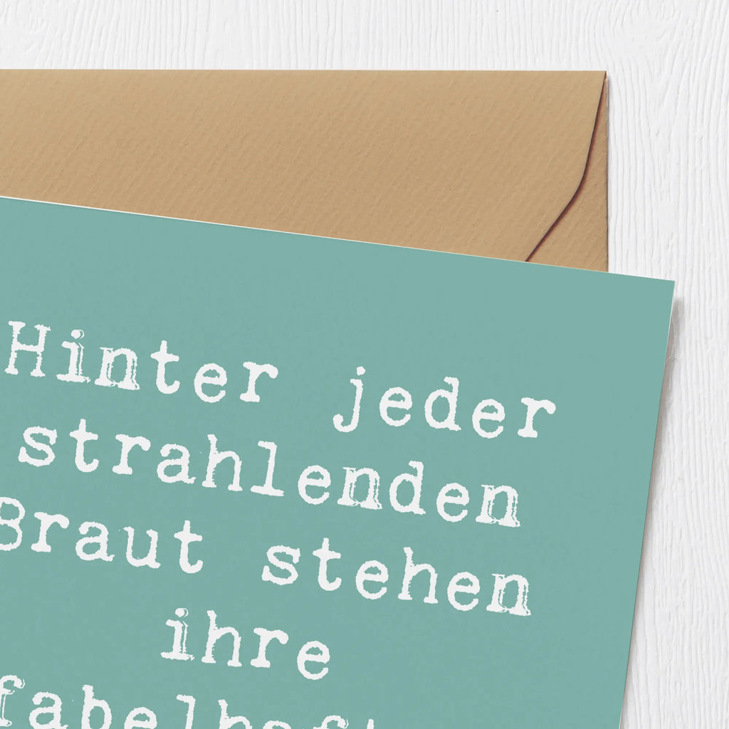 Deluxe Karte Hinter jeder strahlenden Braut stehen ihre fabelhaften Brautjungfern. Karte, Grußkarte, Klappkarte, Einladungskarte, Glückwunschkarte, Hochzeitskarte, Geburtstagskarte, Hochwertige Grußkarte, Hochwertige Klappkarte, Hochzeit, Hochzeitsgeschenk, Ehe, Hochzeitsfeier, Trauung, Trauungsgeschenk, Verlobungsfeier, Verlobungsgeschenk, Hochzeitsgeschenkideen, Hochzeitsgeschenke für Brautpaar