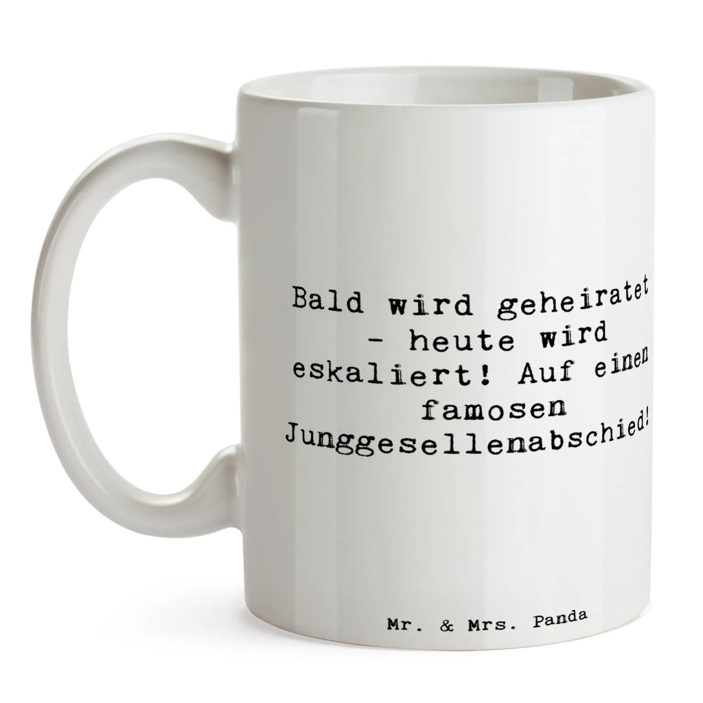 Tasse Spruch Junggesellenabschied Eskalation Tasse, Kaffeetasse, Teetasse, Becher, Kaffeebecher, Teebecher, Keramiktasse, Porzellantasse, Büro Tasse, Geschenk Tasse, Tasse Sprüche, Tasse Motive, Kaffeetassen, Tasse bedrucken, Designer Tasse, Cappuccino Tassen, Schöne Teetassen, Hochzeit, Hochzeitsgeschenk, Ehe, Hochzeitsfeier, Trauung, Trauungsgeschenk, Hochzeitskarte, Verlobungsfeier, Verlobungsgeschenk, Hochzeitsgeschenkideen, Hochzeitsgeschenke für Brautpaar