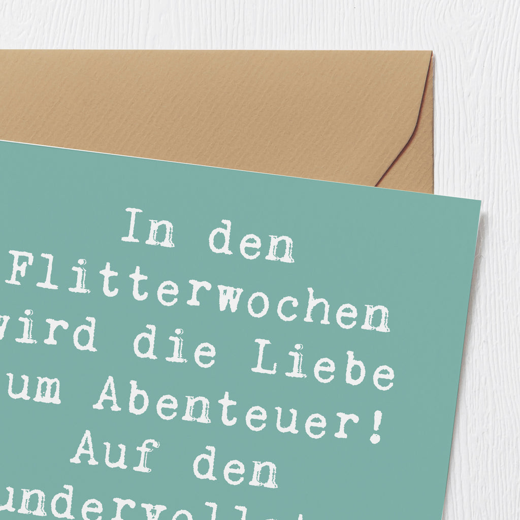 Deluxe Karte Spruch Flitterwochen Abenteuer Karte, Grußkarte, Klappkarte, Einladungskarte, Glückwunschkarte, Hochzeitskarte, Geburtstagskarte, Hochwertige Grußkarte, Hochwertige Klappkarte, Hochzeit, Hochzeitsgeschenk, Ehe, Hochzeitsfeier, Trauung, Trauungsgeschenk, Verlobungsfeier, Verlobungsgeschenk, Hochzeitsgeschenkideen, Hochzeitsgeschenke für Brautpaar