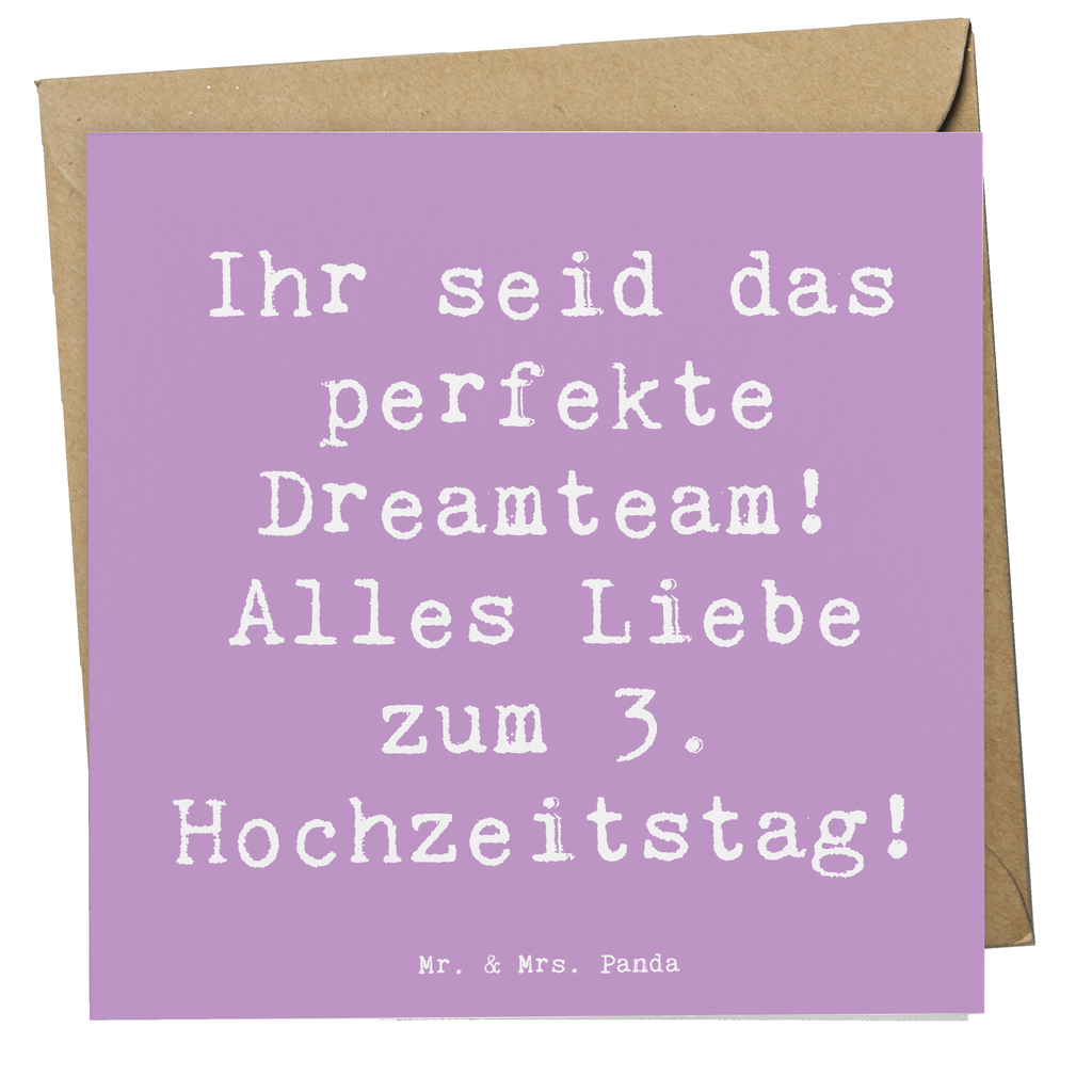 Deluxe Karte Spruch 3. Hochzeitstag Lederhochzeit Dreamteam Karte, Grußkarte, Klappkarte, Einladungskarte, Glückwunschkarte, Hochzeitskarte, Geburtstagskarte, Hochwertige Grußkarte, Hochwertige Klappkarte, Hochzeit, Hochzeitsgeschenk, Ehe, Hochzeitsfeier, Trauung, Trauungsgeschenk, Verlobungsfeier, Verlobungsgeschenk, Hochzeitsgeschenkideen, Hochzeitsgeschenke für Brautpaar