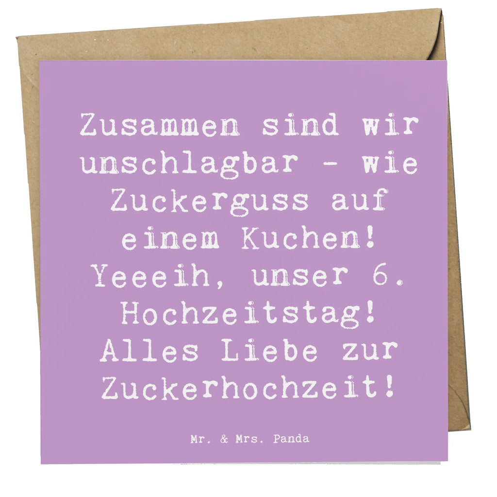 Deluxe Karte Spruch 6. Hochzeitstag Zuckerhochzeit Karte, Grußkarte, Klappkarte, Einladungskarte, Glückwunschkarte, Hochzeitskarte, Geburtstagskarte, Hochwertige Grußkarte, Hochwertige Klappkarte, Hochzeit, Hochzeitsgeschenk, Ehe, Hochzeitsfeier, Trauung, Trauungsgeschenk, Verlobungsfeier, Verlobungsgeschenk, Hochzeitsgeschenkideen, Hochzeitsgeschenke für Brautpaar