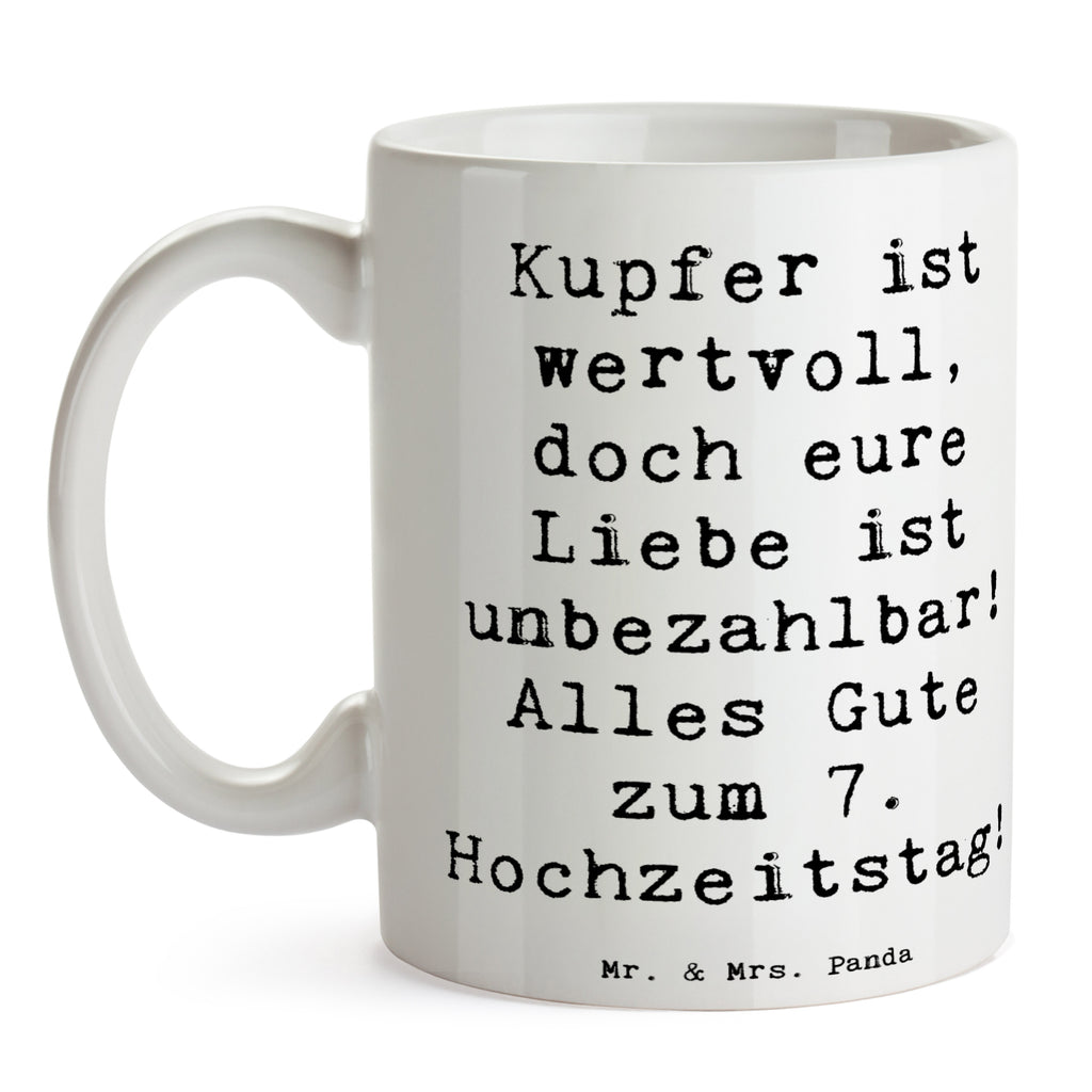 Tasse 7. Hochzeitstag Kupferhochzeit