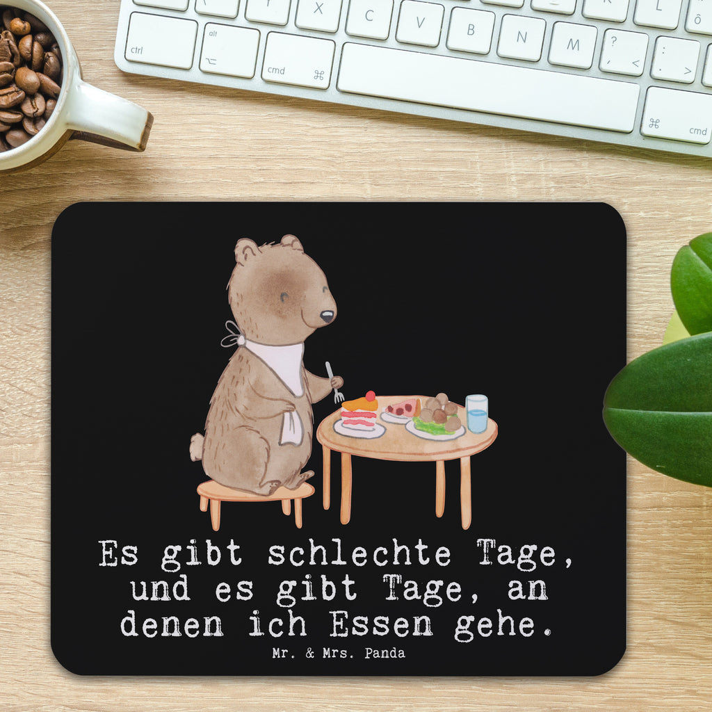 Mauspad Bär Essen gehen Tage Mousepad, Computer zubehör, Büroausstattung, PC Zubehör, Arbeitszimmer, Mauspad, Einzigartiges Mauspad, Designer Mauspad, Mausunterlage, Mauspad Büro, Geschenk, Sport, Sportart, Hobby, Schenken, Danke, Dankeschön, Auszeichnung, Gewinn, Sportler, Essen gehen, Essen, Restaurant, Restaurantbesuch