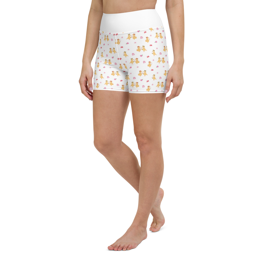 Yoga Shorts Fuchs Blumen Muster Yoga Shorts, Yogashorts, Sporthose, Sportshorts, Fitnesshose, Sportshorts Damen, Yoga Shorts Damen, Yogabekleidung, Sportbekleidung, Fuchs, Füchse, Fox, Liebe, Freundin, Fuchsmädchen, Blumenmädchen, Freundinnen, Liebesbeweis, Blume, Blumen, Motivation, Freude, ich, mich, Selbstliebe