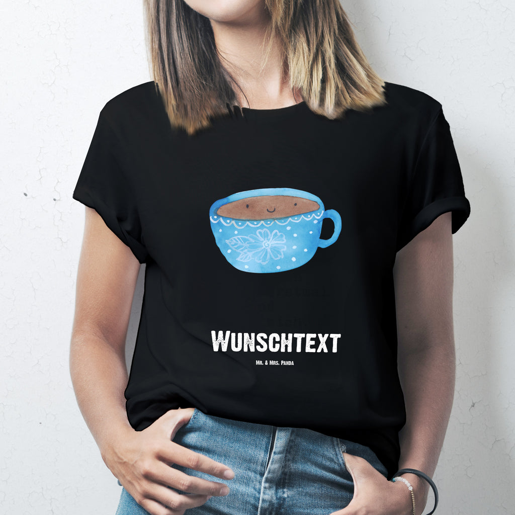 Personalisiertes T-Shirt Kaffee Tasse T-Shirt Personalisiert, T-Shirt mit Namen, T-Shirt mit Aufruck, Männer, Frauen, Wunschtext, Bedrucken, Tiermotive, Gute Laune, lustige Sprüche, Tiere, Kaffee, Tasse, Liebe, Geschmack, Genuss, Glücklich