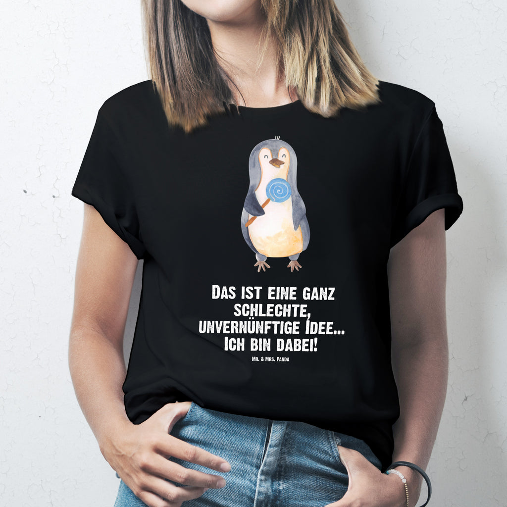 T-Shirt Standard Pinguin Lolli T-Shirt, Shirt, Tshirt, Lustiges T-Shirt, T-Shirt mit Spruch, Party, Junggesellenabschied, Jubiläum, Geburstag, Herrn, Damen, Männer, Frauen, Schlafshirt, Nachthemd, Sprüche, Pinguin, Pinguine, Lolli, Süßigkeiten, Blödsinn, Spruch, Rebell, Gauner, Ganove, Rabauke