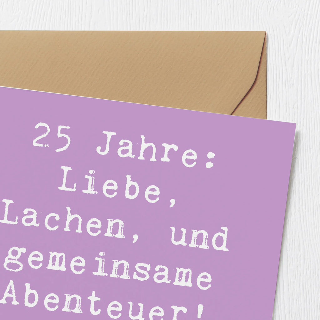 Deluxe Karte Spruch 25. Hochzeitstag Silberne Hochzeit Karte, Grußkarte, Klappkarte, Einladungskarte, Glückwunschkarte, Hochzeitskarte, Geburtstagskarte, Hochwertige Grußkarte, Hochwertige Klappkarte, Hochzeit, Hochzeitsgeschenk, Ehe, Hochzeitsfeier, Trauung, Trauungsgeschenk, Verlobungsfeier, Verlobungsgeschenk, Hochzeitsgeschenkideen, Hochzeitsgeschenke für Brautpaar