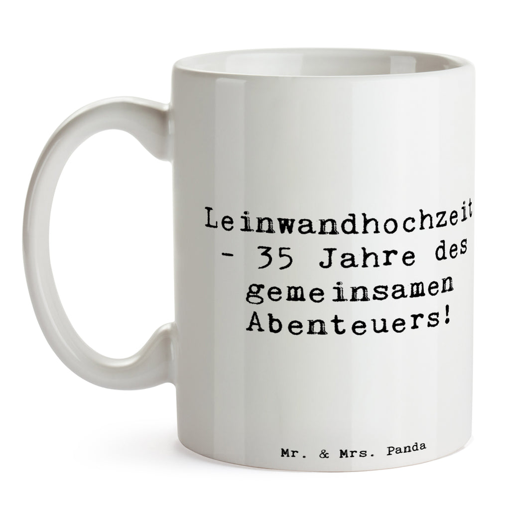 Tasse Spruch 35. Hochzeitstag Leinwandhochzeit Tasse, Kaffeetasse, Teetasse, Becher, Kaffeebecher, Teebecher, Keramiktasse, Porzellantasse, Büro Tasse, Geschenk Tasse, Tasse Sprüche, Tasse Motive, Kaffeetassen, Tasse bedrucken, Designer Tasse, Cappuccino Tassen, Schöne Teetassen, Hochzeit, Hochzeitsgeschenk, Ehe, Hochzeitsfeier, Trauung, Trauungsgeschenk, Hochzeitskarte, Verlobungsfeier, Verlobungsgeschenk, Hochzeitsgeschenkideen, Hochzeitsgeschenke für Brautpaar