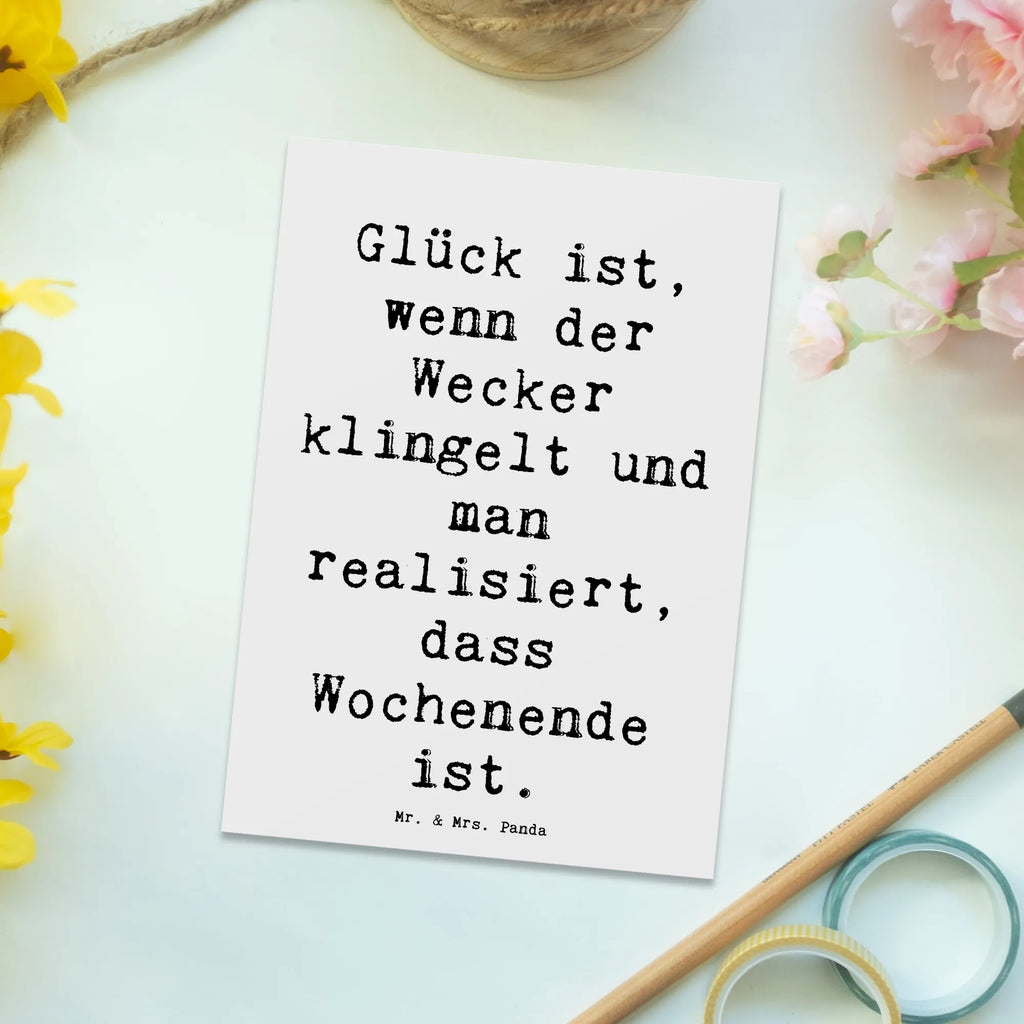 Postkarte Spruch Glück am Wochenende Postkarte, Karte, Geschenkkarte, Grußkarte, Einladung, Ansichtskarte, Geburtstagskarte, Einladungskarte, Dankeskarte, Ansichtskarten, Einladung Geburtstag, Einladungskarten Geburtstag