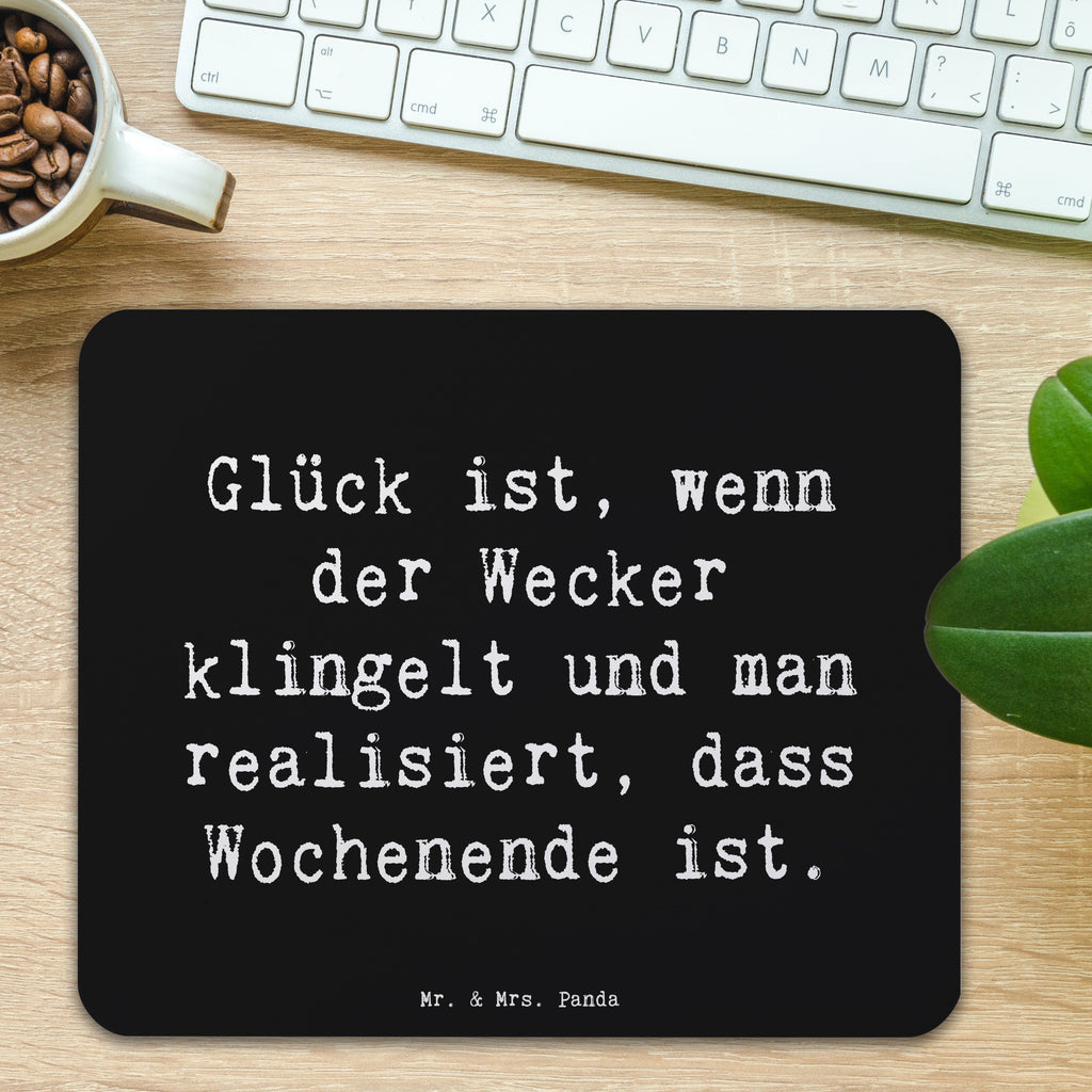 Mauspad Spruch Glück am Wochenende Mousepad, Computer zubehör, Büroausstattung, PC Zubehör, Arbeitszimmer, Mauspad, Einzigartiges Mauspad, Designer Mauspad, Mausunterlage, Mauspad Büro