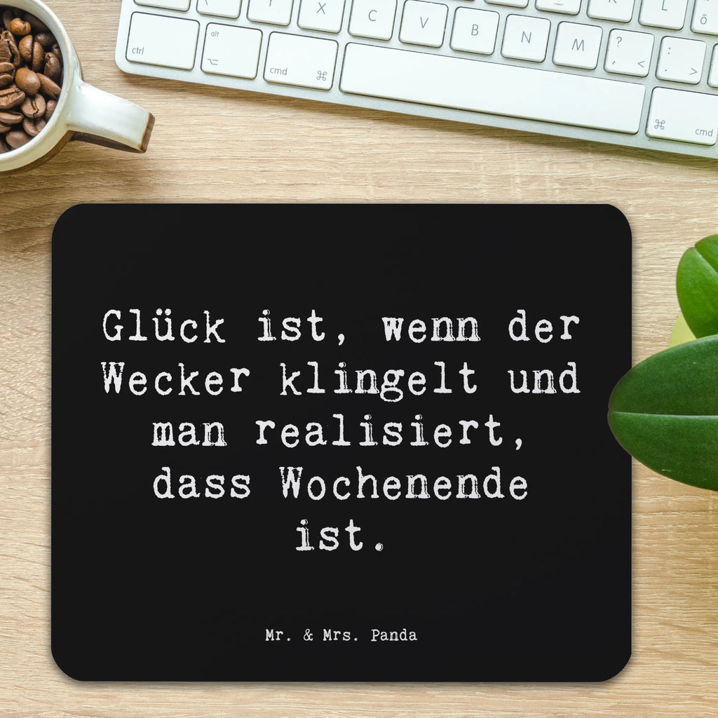 Mauspad Spruch Glück am Wochenende Mousepad, Computer zubehör, Büroausstattung, PC Zubehör, Arbeitszimmer, Mauspad, Einzigartiges Mauspad, Designer Mauspad, Mausunterlage, Mauspad Büro