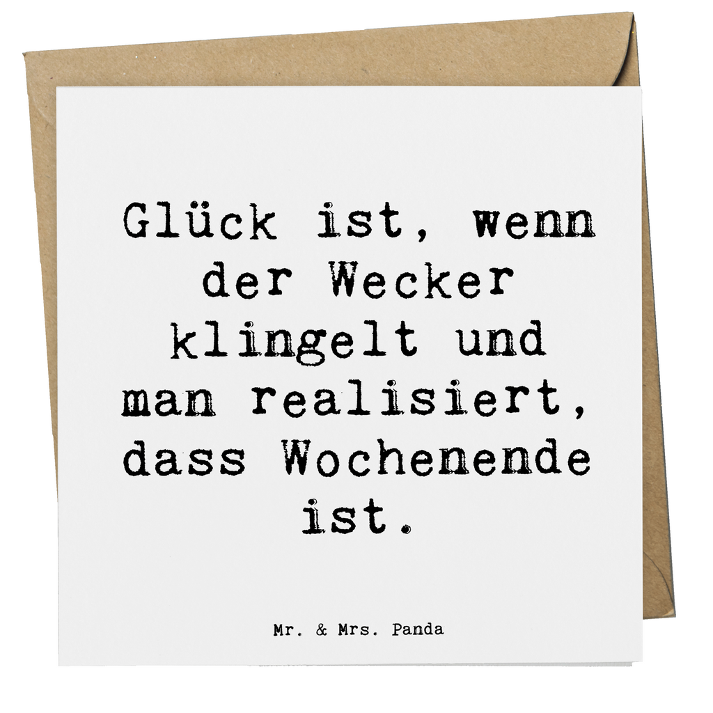 Deluxe Karte Spruch Glück am Wochenende Karte, Grußkarte, Klappkarte, Einladungskarte, Glückwunschkarte, Hochzeitskarte, Geburtstagskarte, Hochwertige Grußkarte, Hochwertige Klappkarte