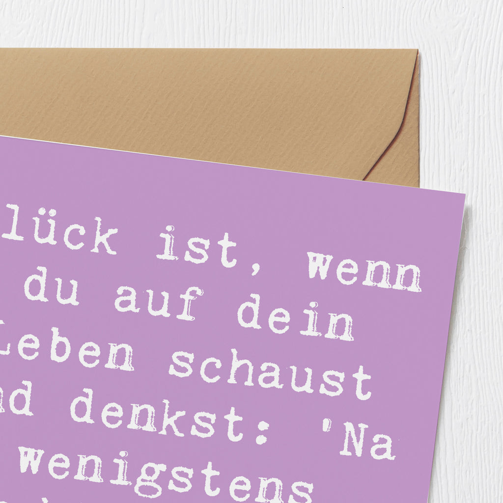 Deluxe Karte Spruch Glück Gemeinsam Karte, Grußkarte, Klappkarte, Einladungskarte, Glückwunschkarte, Hochzeitskarte, Geburtstagskarte, Hochwertige Grußkarte, Hochwertige Klappkarte