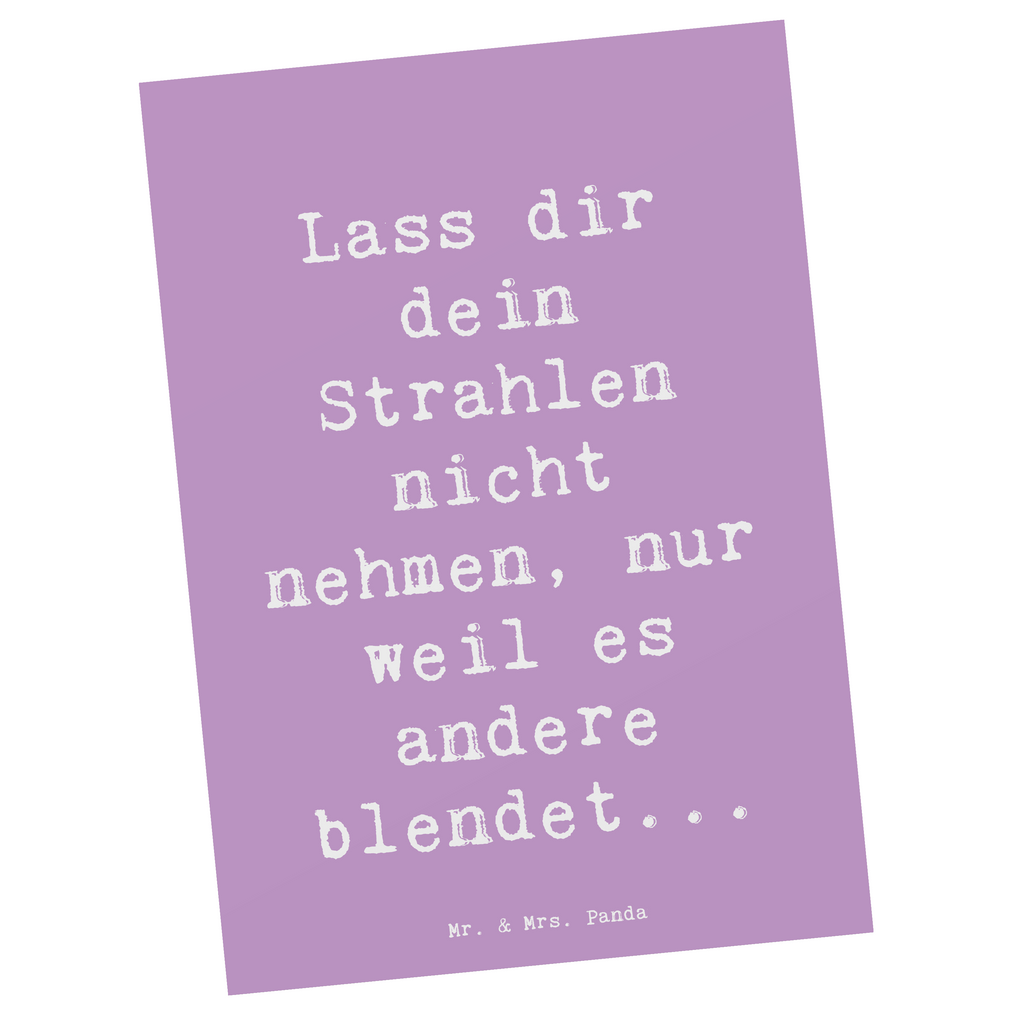 Postkarte Spruch Selbstvertrauen Strahlen Postkarte, Karte, Geschenkkarte, Grußkarte, Einladung, Ansichtskarte, Geburtstagskarte, Einladungskarte, Dankeskarte, Ansichtskarten, Einladung Geburtstag, Einladungskarten Geburtstag