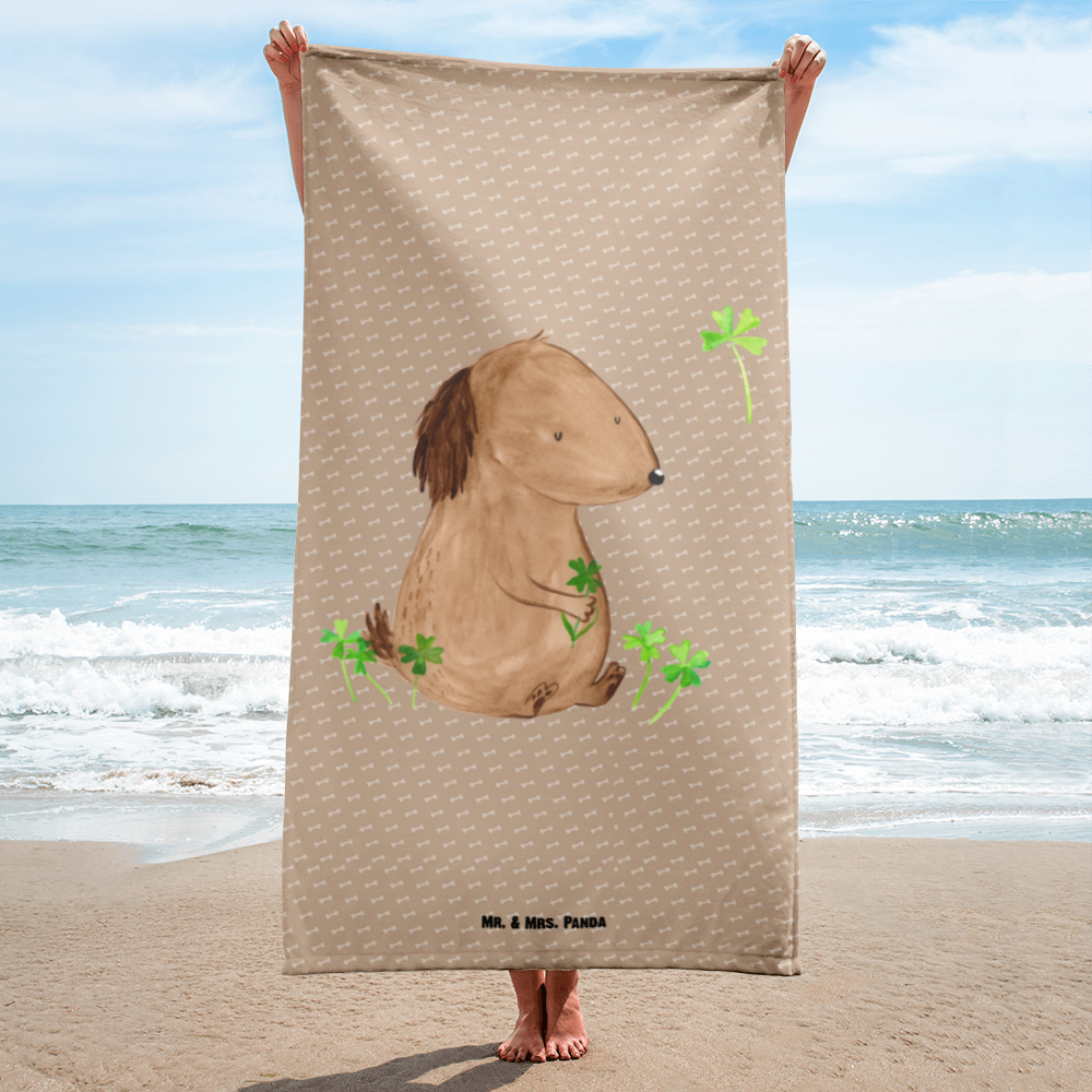 XL Badehandtuch Hund Kleeblatt Handtuch, Badetuch, Duschtuch, Strandtuch, Saunatuch, Hund, Hundemotiv, Haustier, Hunderasse, Tierliebhaber, Hundebesitzer, Sprüche, Kleeblatt, Glück, Tagträume, Motivation, Neuanfang, Geschenk, Glücksbringer, Selbstliebe, Achtsamkeit