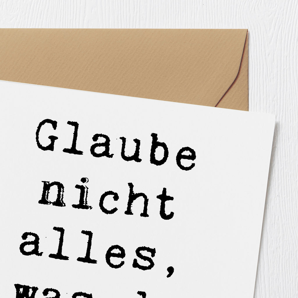 Deluxe Karte Spruch Selbstvertrauen und Klarheit Karte, Grußkarte, Klappkarte, Einladungskarte, Glückwunschkarte, Hochzeitskarte, Geburtstagskarte, Hochwertige Grußkarte, Hochwertige Klappkarte