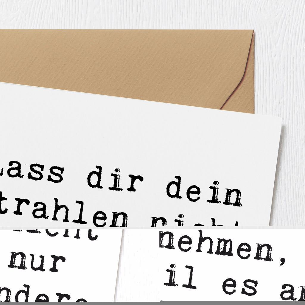 Deluxe Karte Spruch Selbstvertrauen Strahlen Karte, Grußkarte, Klappkarte, Einladungskarte, Glückwunschkarte, Hochzeitskarte, Geburtstagskarte, Hochwertige Grußkarte, Hochwertige Klappkarte