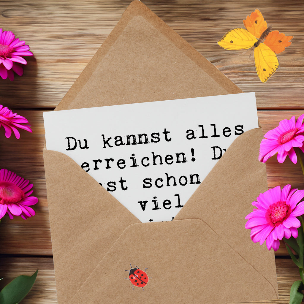 Deluxe Karte Spruch Selbstvertrauen stärken Karte, Grußkarte, Klappkarte, Einladungskarte, Glückwunschkarte, Hochzeitskarte, Geburtstagskarte, Hochwertige Grußkarte, Hochwertige Klappkarte