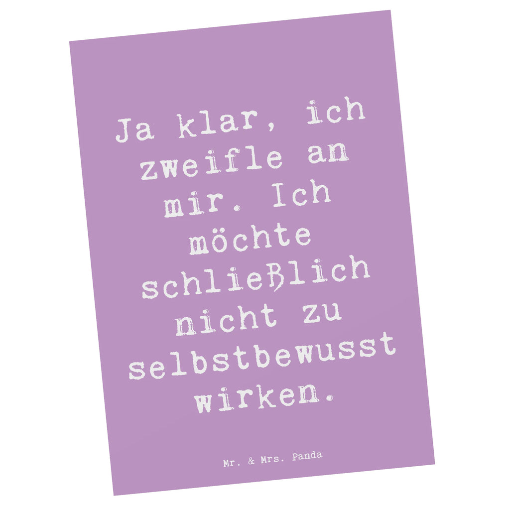 Postkarte Spruch Selbstzweifel Charm Postkarte, Karte, Geschenkkarte, Grußkarte, Einladung, Ansichtskarte, Geburtstagskarte, Einladungskarte, Dankeskarte, Ansichtskarten, Einladung Geburtstag, Einladungskarten Geburtstag