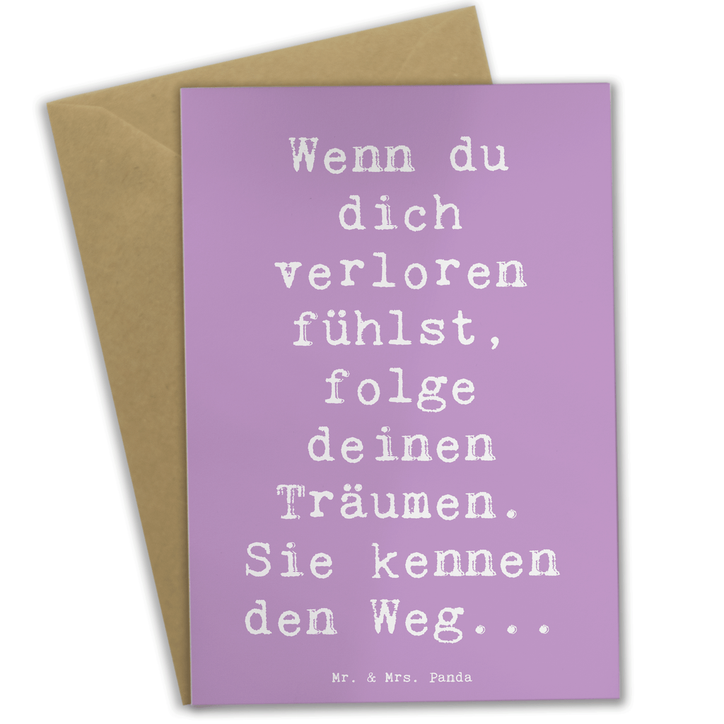 Grußkarte Spruch Selbstzweifel und Träume Grußkarte, Klappkarte, Einladungskarte, Glückwunschkarte, Hochzeitskarte, Geburtstagskarte, Karte, Ansichtskarten