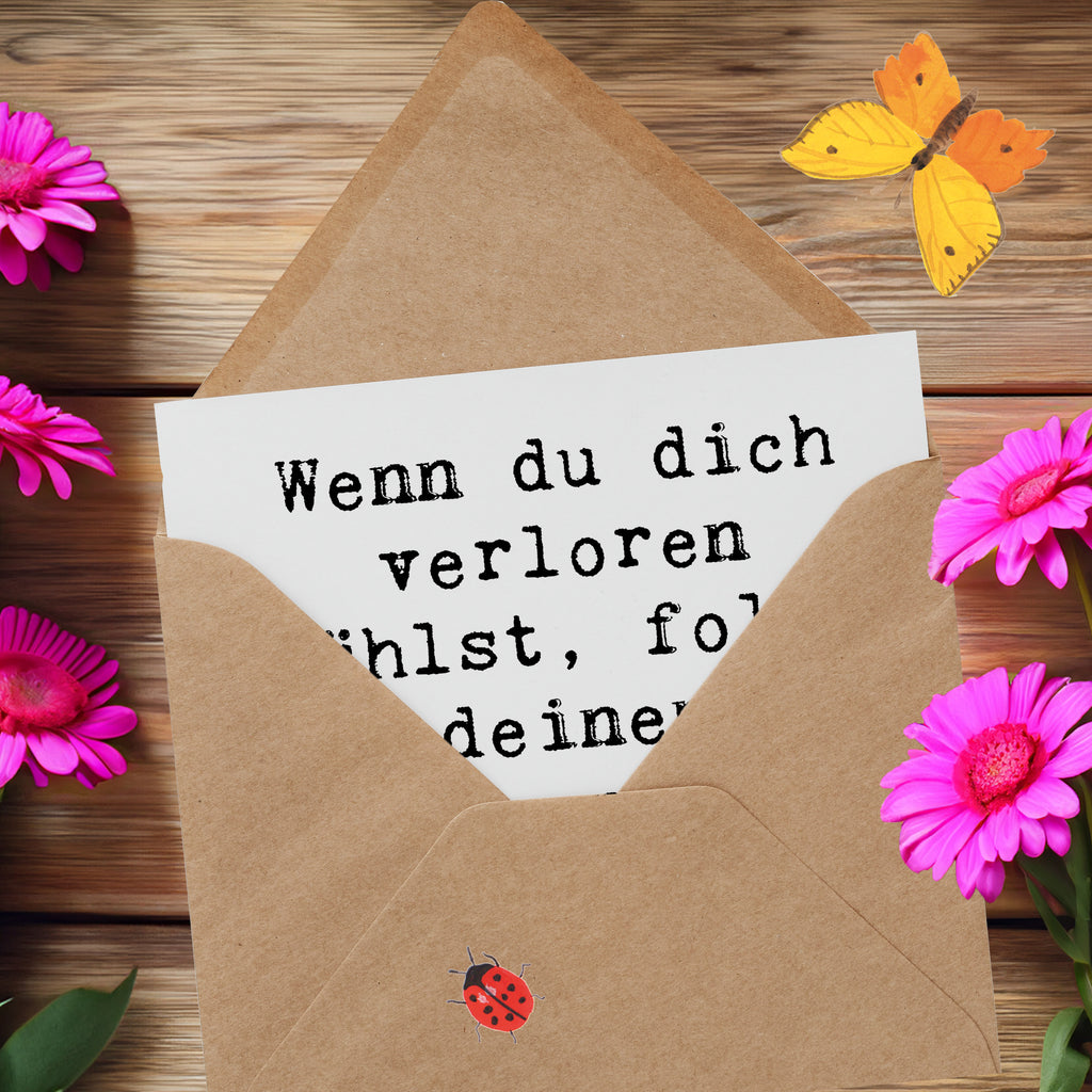 Deluxe Karte Spruch Selbstzweifel und Träume Karte, Grußkarte, Klappkarte, Einladungskarte, Glückwunschkarte, Hochzeitskarte, Geburtstagskarte, Hochwertige Grußkarte, Hochwertige Klappkarte