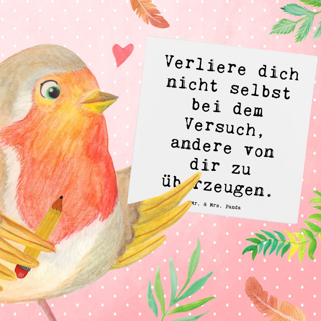 Deluxe Karte Spruch Selbstzweifel vermeiden Karte, Grußkarte, Klappkarte, Einladungskarte, Glückwunschkarte, Hochzeitskarte, Geburtstagskarte, Hochwertige Grußkarte, Hochwertige Klappkarte