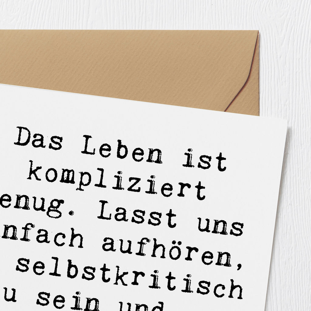 Deluxe Karte Spruch Selbstzweifel Abschalten Karte, Grußkarte, Klappkarte, Einladungskarte, Glückwunschkarte, Hochzeitskarte, Geburtstagskarte, Hochwertige Grußkarte, Hochwertige Klappkarte