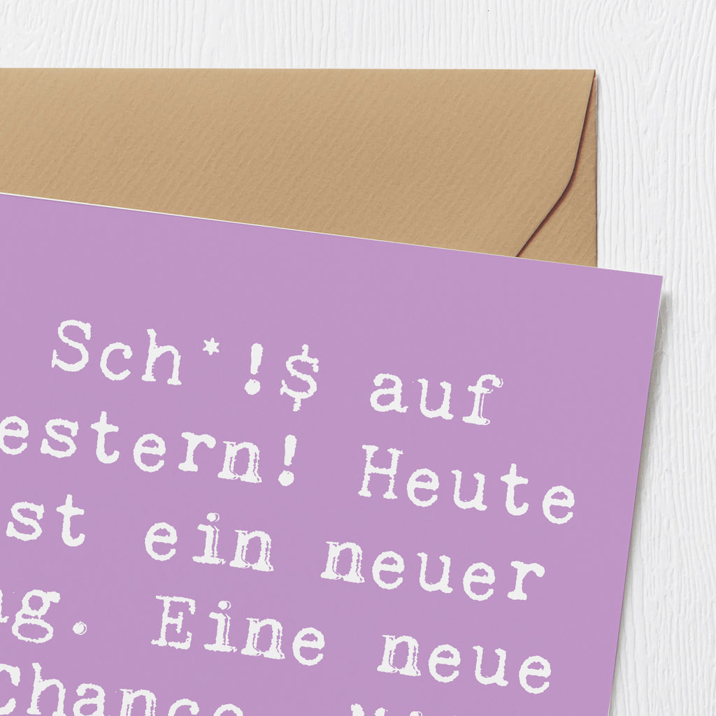 Deluxe Karte Spruch Selbstzweifel Neuanfang Karte, Grußkarte, Klappkarte, Einladungskarte, Glückwunschkarte, Hochzeitskarte, Geburtstagskarte, Hochwertige Grußkarte, Hochwertige Klappkarte