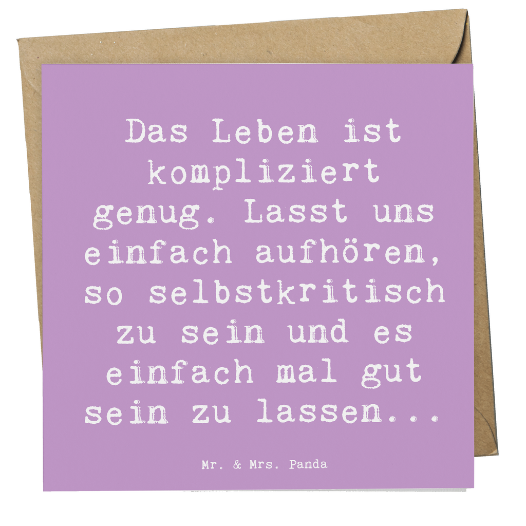 Deluxe Karte Spruch Selbstzweifel Abschalten Karte, Grußkarte, Klappkarte, Einladungskarte, Glückwunschkarte, Hochzeitskarte, Geburtstagskarte, Hochwertige Grußkarte, Hochwertige Klappkarte