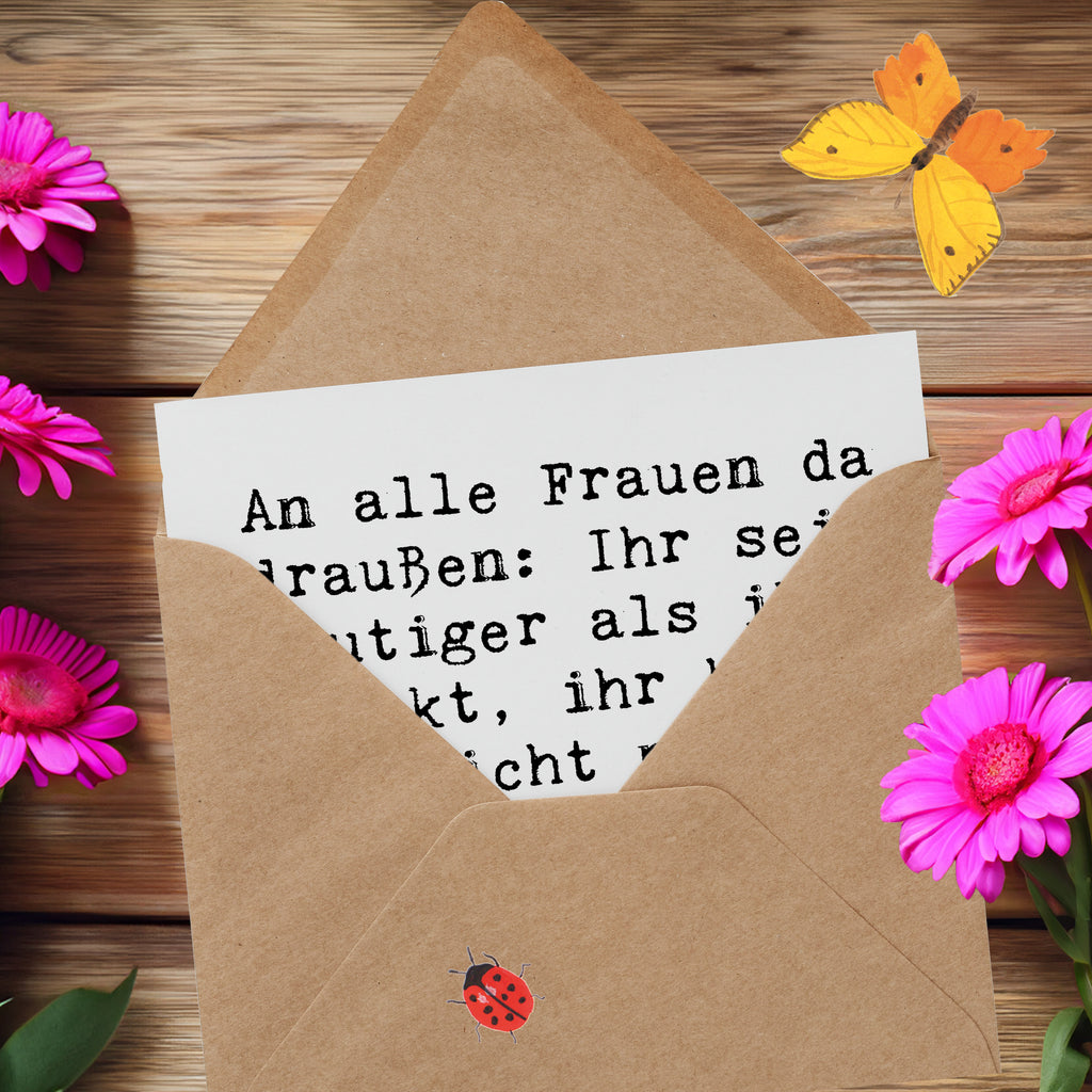 Deluxe Karte Spruch Mut und Hoffnung Karte, Grußkarte, Klappkarte, Einladungskarte, Glückwunschkarte, Hochzeitskarte, Geburtstagskarte, Hochwertige Grußkarte, Hochwertige Klappkarte