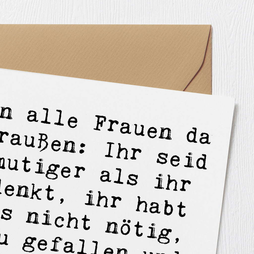 Deluxe Karte Spruch Mut und Hoffnung Karte, Grußkarte, Klappkarte, Einladungskarte, Glückwunschkarte, Hochzeitskarte, Geburtstagskarte, Hochwertige Grußkarte, Hochwertige Klappkarte