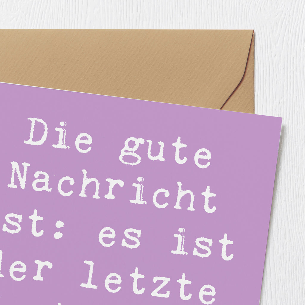 Deluxe Karte Spruch Hoffnung Montag Karte, Grußkarte, Klappkarte, Einladungskarte, Glückwunschkarte, Hochzeitskarte, Geburtstagskarte, Hochwertige Grußkarte, Hochwertige Klappkarte