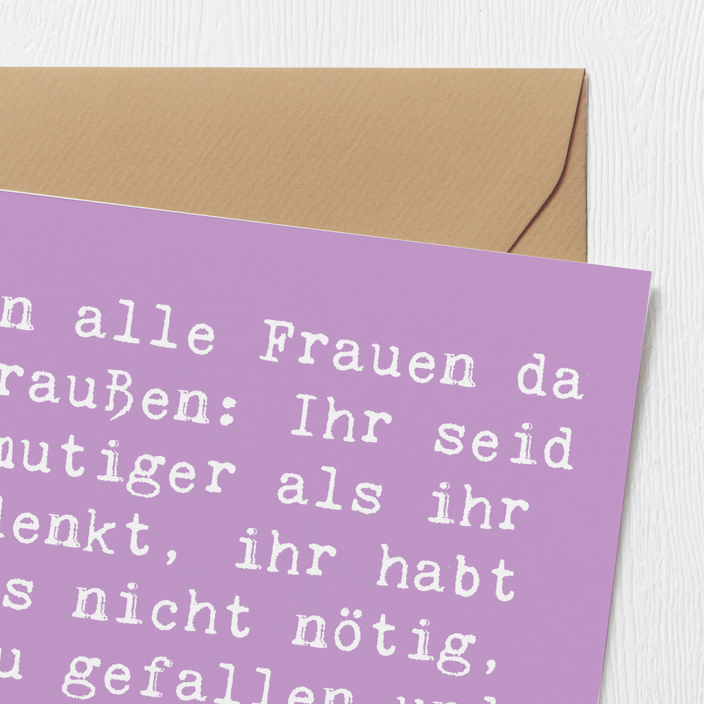 Deluxe Karte Spruch Mut und Hoffnung Karte, Grußkarte, Klappkarte, Einladungskarte, Glückwunschkarte, Hochzeitskarte, Geburtstagskarte, Hochwertige Grußkarte, Hochwertige Klappkarte