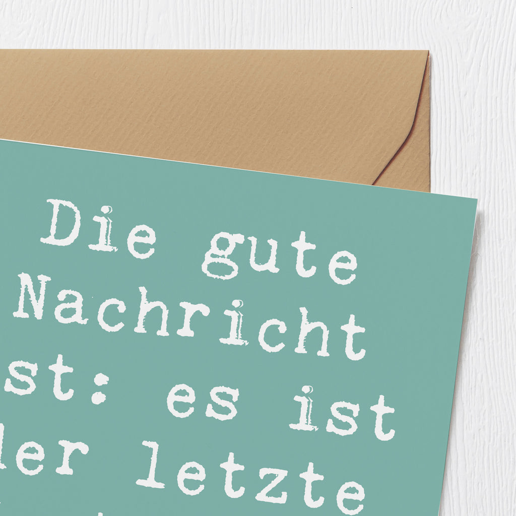 Deluxe Karte Spruch Hoffnung Montag Karte, Grußkarte, Klappkarte, Einladungskarte, Glückwunschkarte, Hochzeitskarte, Geburtstagskarte, Hochwertige Grußkarte, Hochwertige Klappkarte