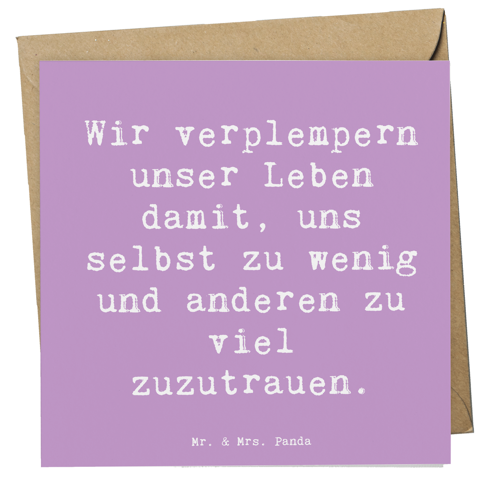 Deluxe Karte Spruch Leichtigkeit und Vertrauen Karte, Grußkarte, Klappkarte, Einladungskarte, Glückwunschkarte, Hochzeitskarte, Geburtstagskarte, Hochwertige Grußkarte, Hochwertige Klappkarte