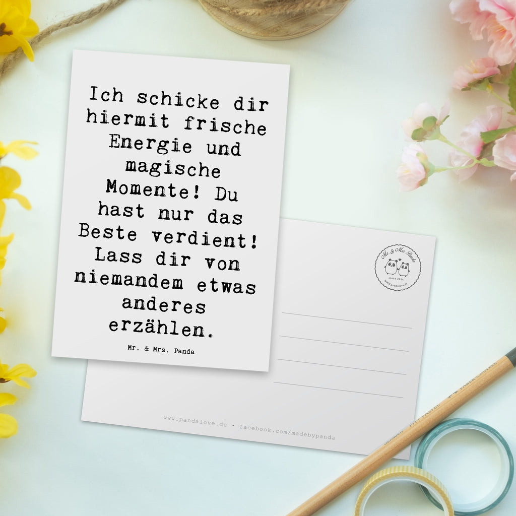 Postkarte Spruch Freude und Energie Postkarte, Karte, Geschenkkarte, Grußkarte, Einladung, Ansichtskarte, Geburtstagskarte, Einladungskarte, Dankeskarte, Ansichtskarten, Einladung Geburtstag, Einladungskarten Geburtstag