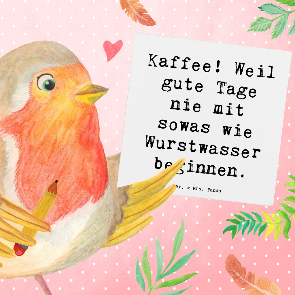 Deluxe Karte Spruch Freude am Kaffee Karte, Grußkarte, Klappkarte, Einladungskarte, Glückwunschkarte, Hochzeitskarte, Geburtstagskarte, Hochwertige Grußkarte, Hochwertige Klappkarte