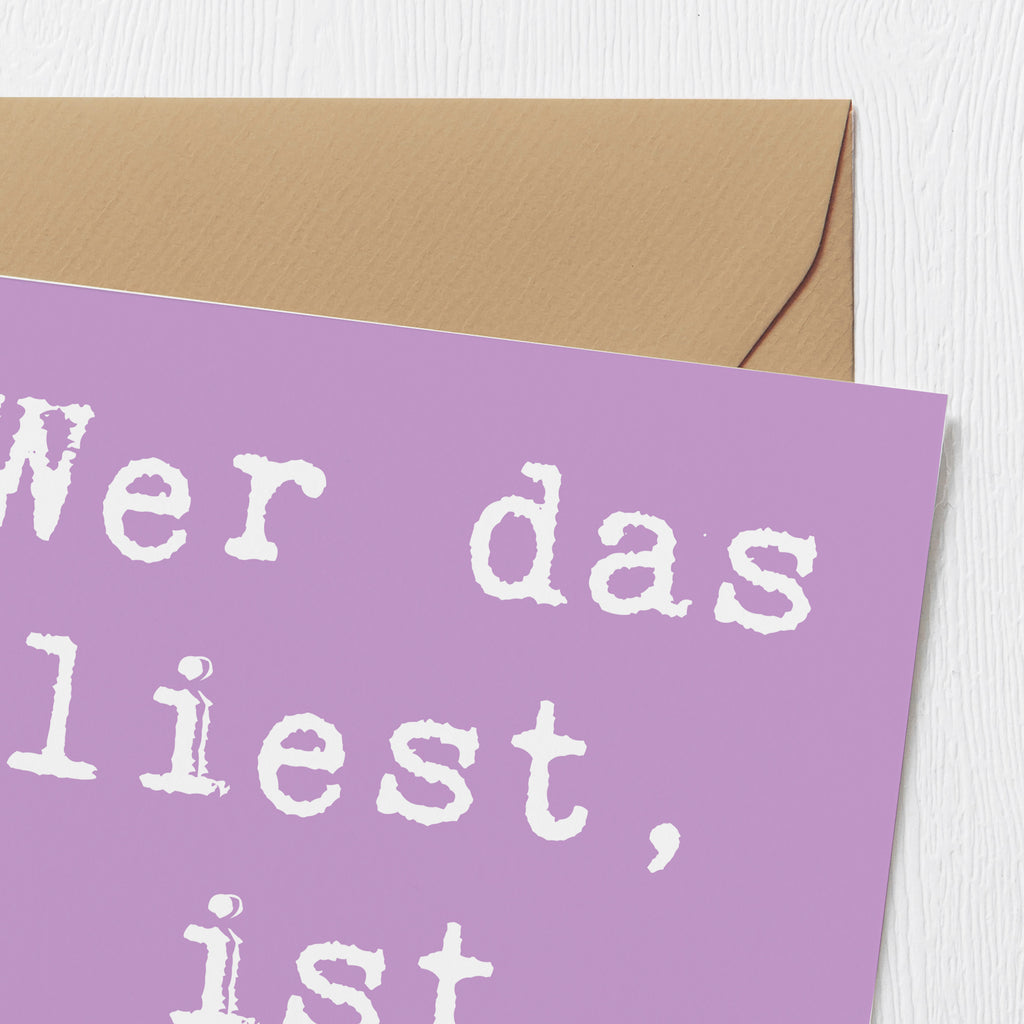 Deluxe Karte Spruch Freude Schön Karte, Grußkarte, Klappkarte, Einladungskarte, Glückwunschkarte, Hochzeitskarte, Geburtstagskarte, Hochwertige Grußkarte, Hochwertige Klappkarte