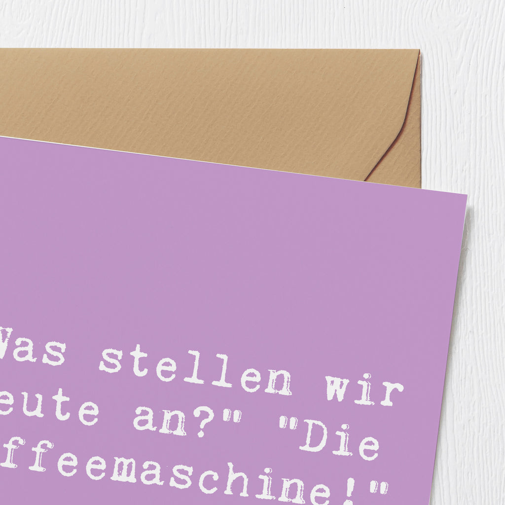 Deluxe Karte Spruch Freude am Morgen Karte, Grußkarte, Klappkarte, Einladungskarte, Glückwunschkarte, Hochzeitskarte, Geburtstagskarte, Hochwertige Grußkarte, Hochwertige Klappkarte