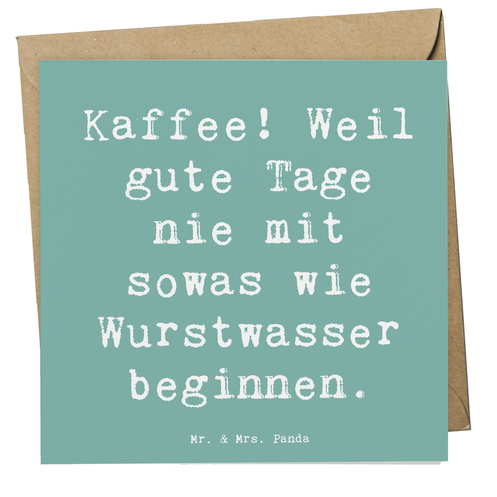 Deluxe Karte Spruch Freude am Kaffee Karte, Grußkarte, Klappkarte, Einladungskarte, Glückwunschkarte, Hochzeitskarte, Geburtstagskarte, Hochwertige Grußkarte, Hochwertige Klappkarte