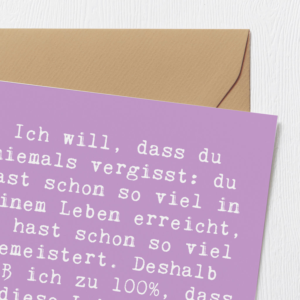 Deluxe Karte Spruch Trost Erinnerungen Karte, Grußkarte, Klappkarte, Einladungskarte, Glückwunschkarte, Hochzeitskarte, Geburtstagskarte, Hochwertige Grußkarte, Hochwertige Klappkarte