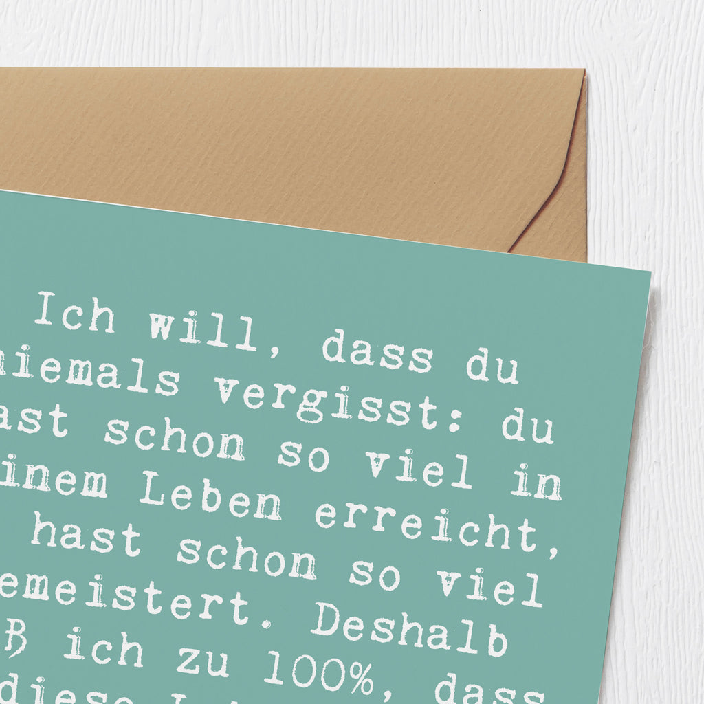 Deluxe Karte Spruch Trost Erinnerungen Karte, Grußkarte, Klappkarte, Einladungskarte, Glückwunschkarte, Hochzeitskarte, Geburtstagskarte, Hochwertige Grußkarte, Hochwertige Klappkarte