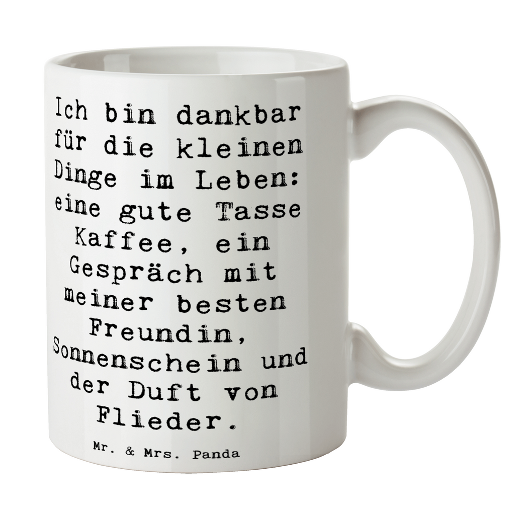 Tasse Spruch Dankbarkeit für kleine Dinge Tasse, Kaffeetasse, Teetasse, Becher, Kaffeebecher, Teebecher, Keramiktasse, Porzellantasse, Büro Tasse, Geschenk Tasse, Tasse Sprüche, Tasse Motive, Kaffeetassen, Tasse bedrucken, Designer Tasse, Cappuccino Tassen, Schöne Teetassen