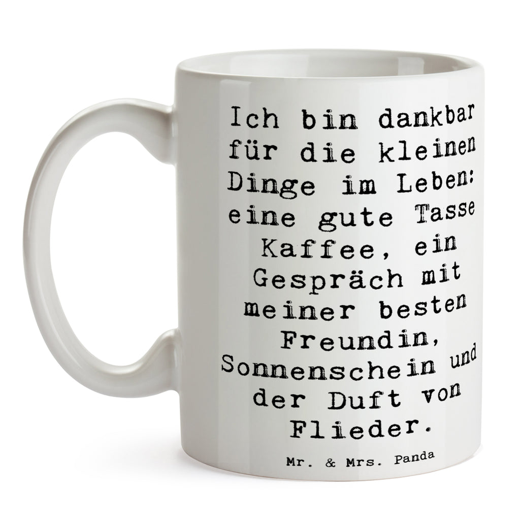 Tasse Spruch Dankbarkeit für kleine Dinge Tasse, Kaffeetasse, Teetasse, Becher, Kaffeebecher, Teebecher, Keramiktasse, Porzellantasse, Büro Tasse, Geschenk Tasse, Tasse Sprüche, Tasse Motive, Kaffeetassen, Tasse bedrucken, Designer Tasse, Cappuccino Tassen, Schöne Teetassen